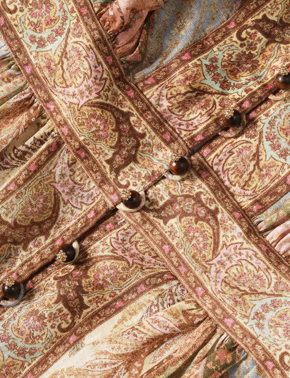 Wanderlust Plunge Midi Dress, tapestry multi