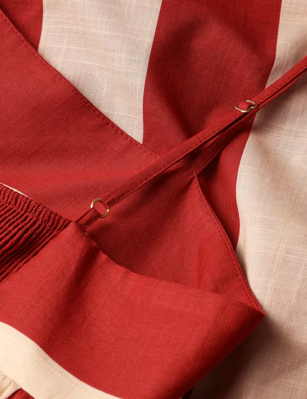 Roselight Stripe Maxi Dress, raspberry-cream