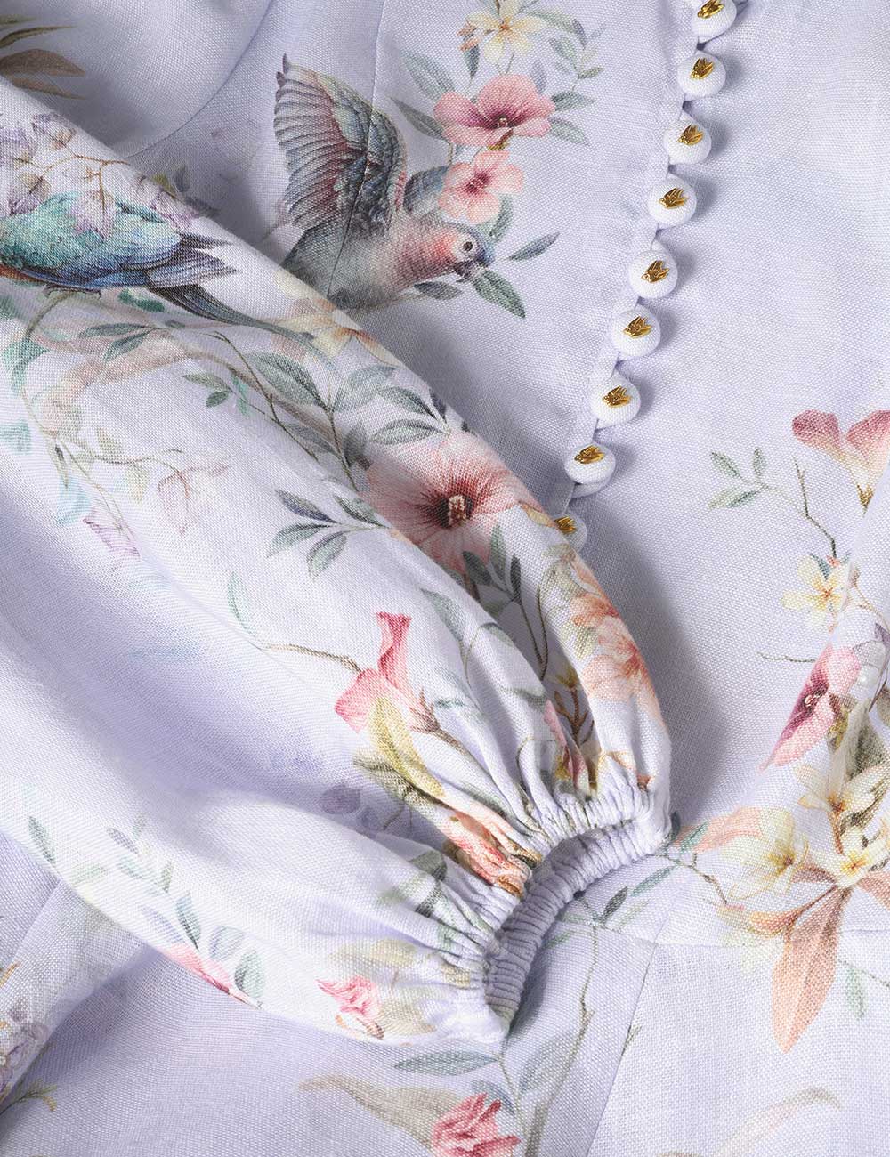 Rebellion Button Mini Dress, blue aviary