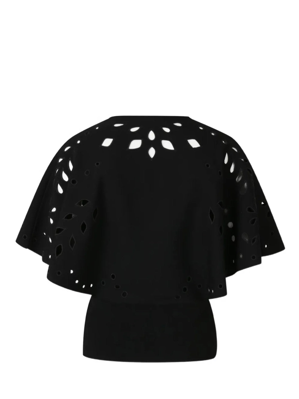 Josie Cape Sleeve Knit Top, Noir