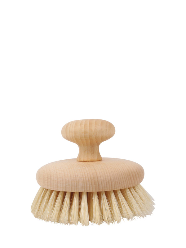 Massage brush with knob