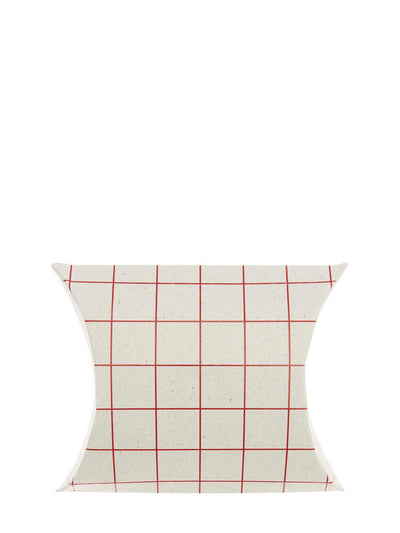 Gift boxes, grey cardboard with grid, fsc recycled