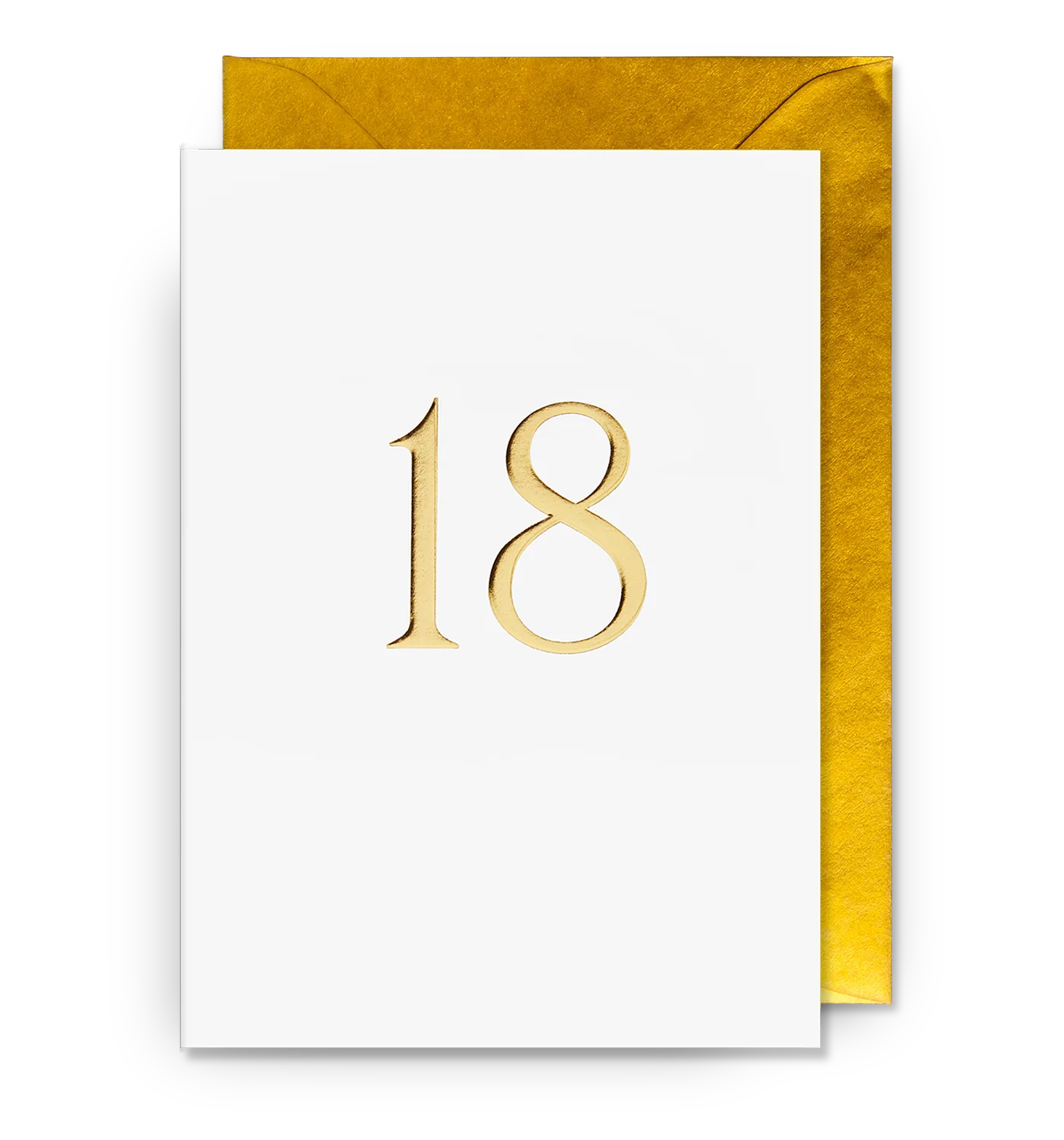 White & Gold Milestone 18th Birthday Card