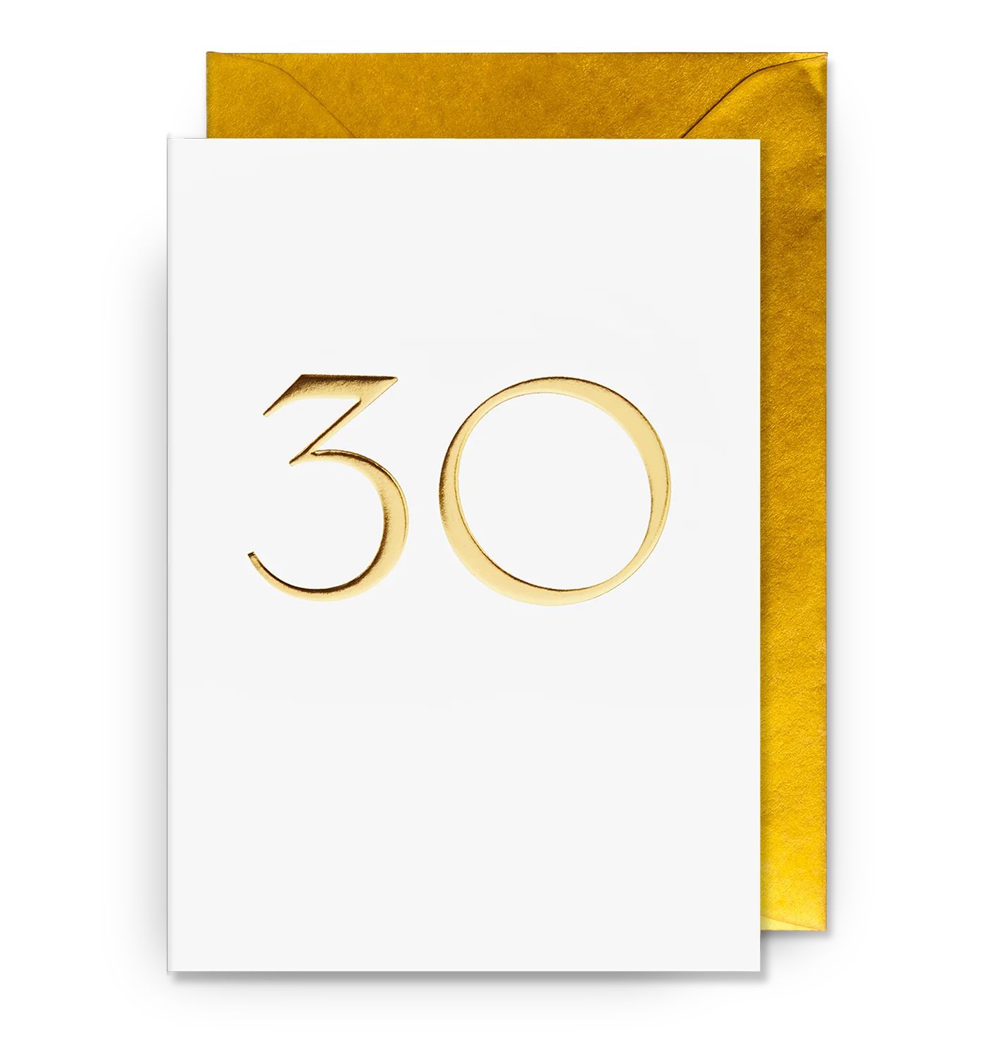 White & Gold Milestone 30th Birthday Card