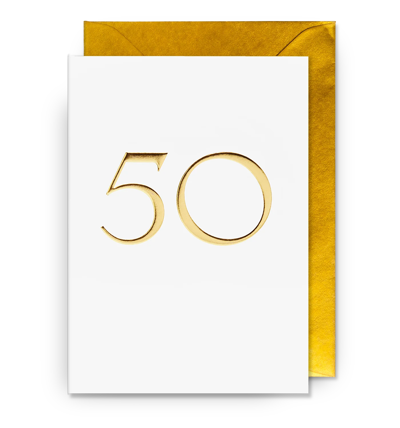 White & Gold Milestone 50th Birthday Card – My o My