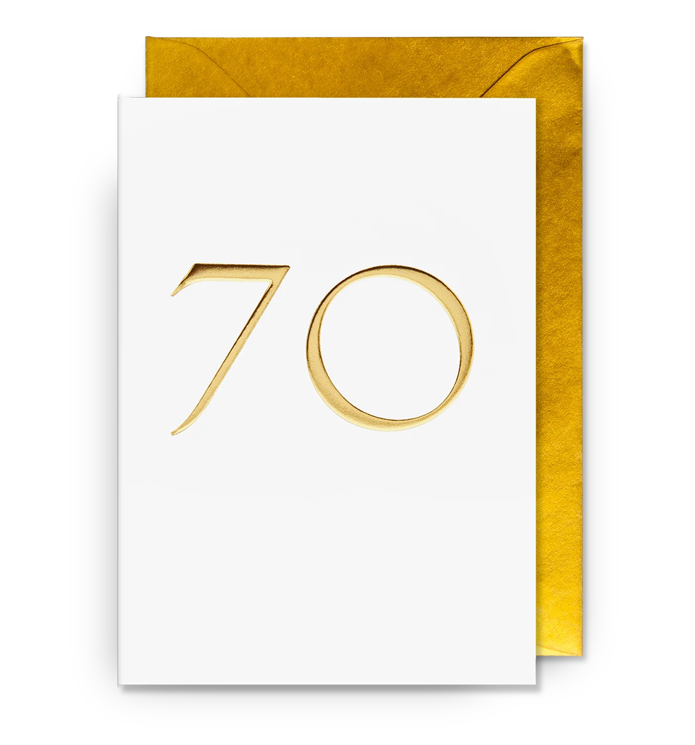 White & Gold Milestone 70th Birthday Card