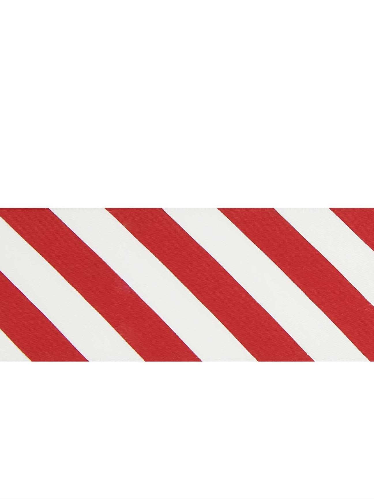 Polyester ribbon stripes, red/white, 38 mm x 3 m