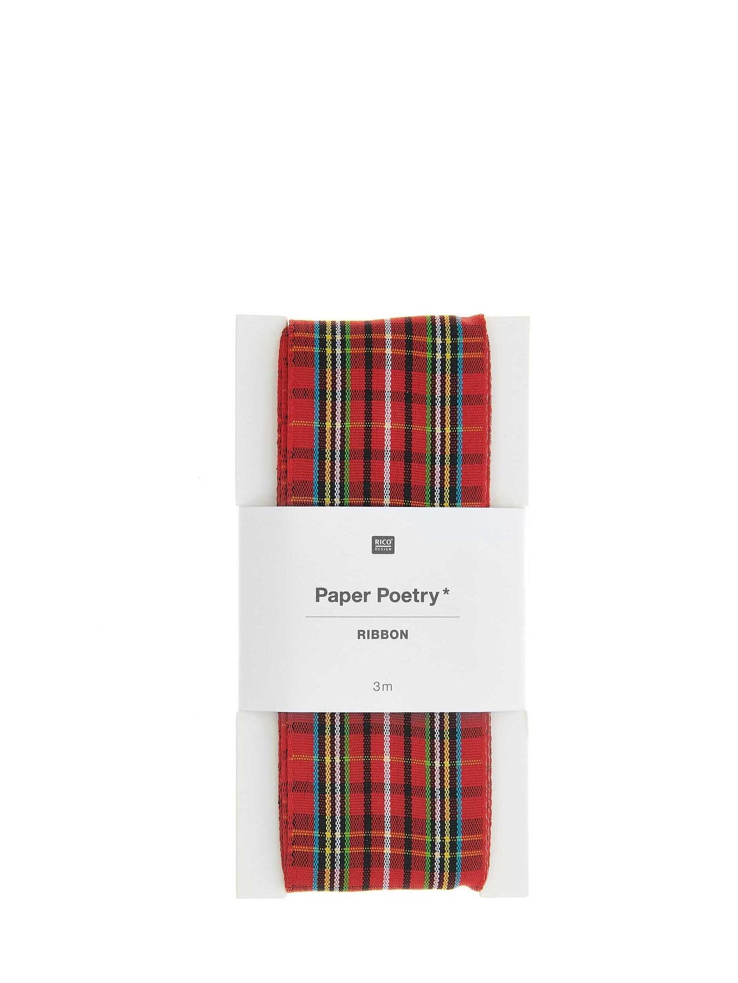 Check ribbon red / blue / yellow / green, 38 mm x 3 m