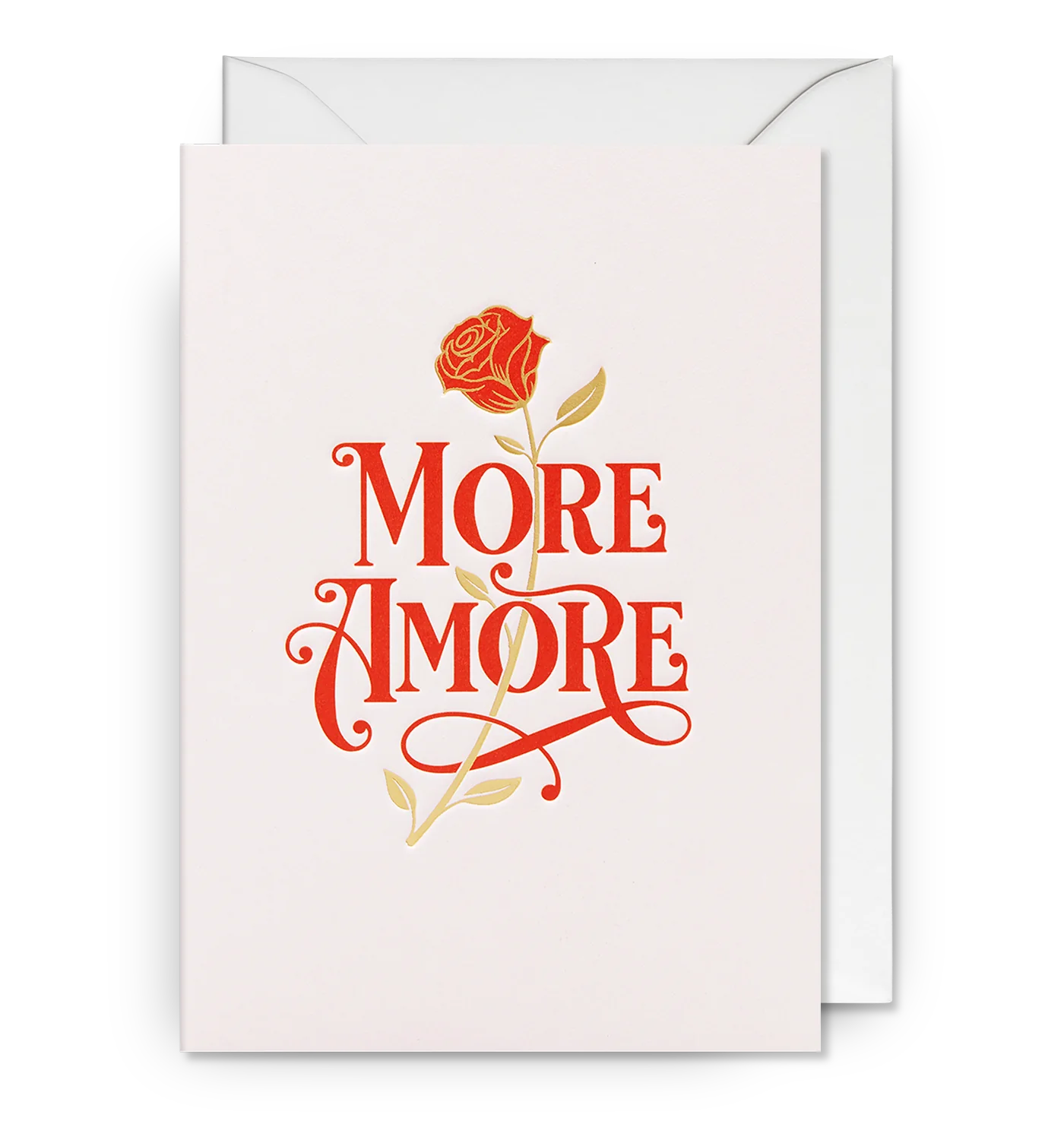 More Amore Modern Calligraphy Love Card by Tobias Saul