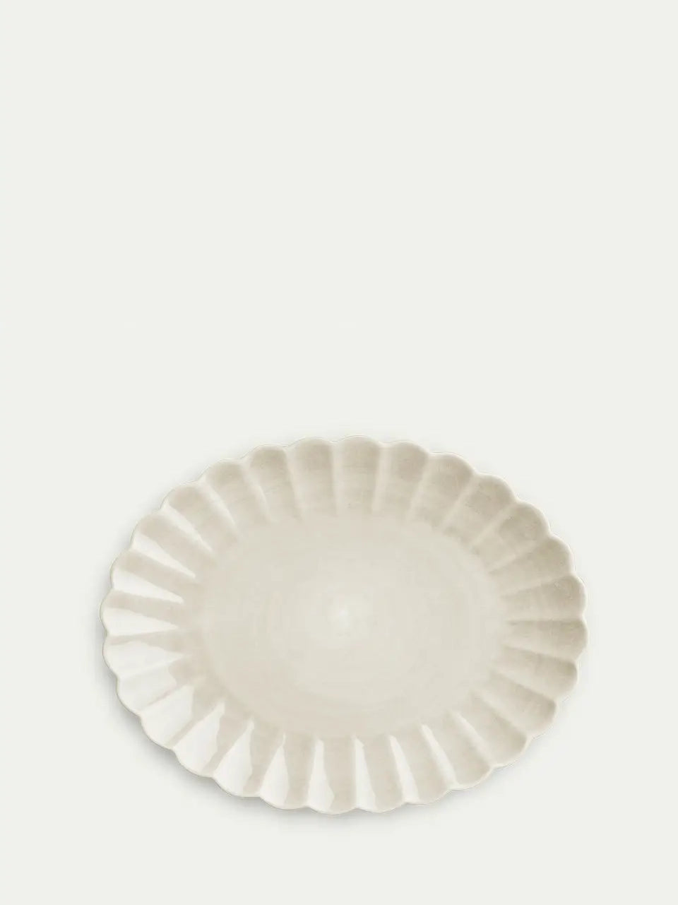 Oyster Oval Platter, sand (35 x 30 cm)