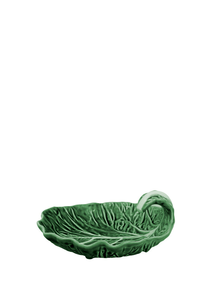 Cabbage Leaf bowl with Curvature (18,5cm), green