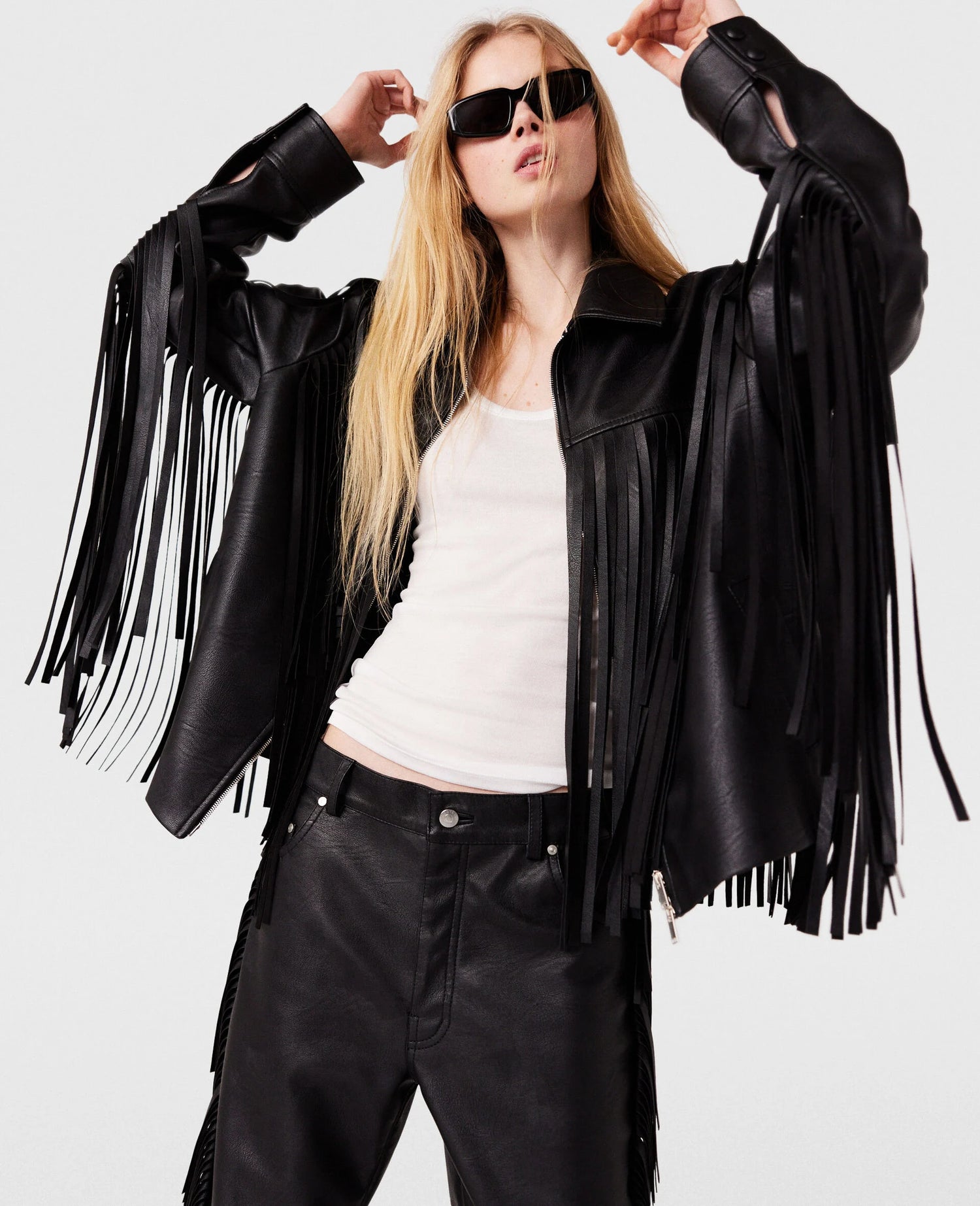 Altermat Fringe Jacket, Black