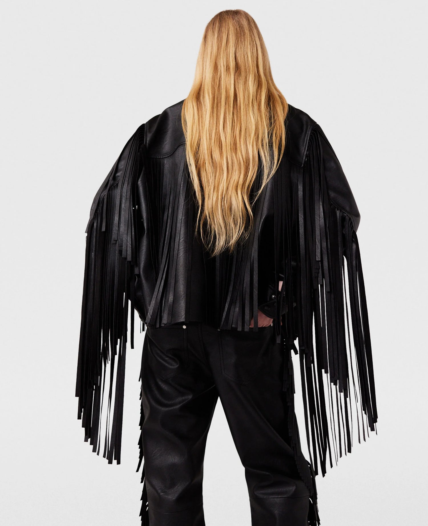 Altermat Fringe Jacket, Black