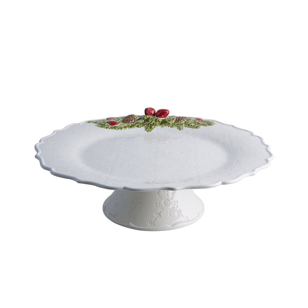 Christmas garland cake stand