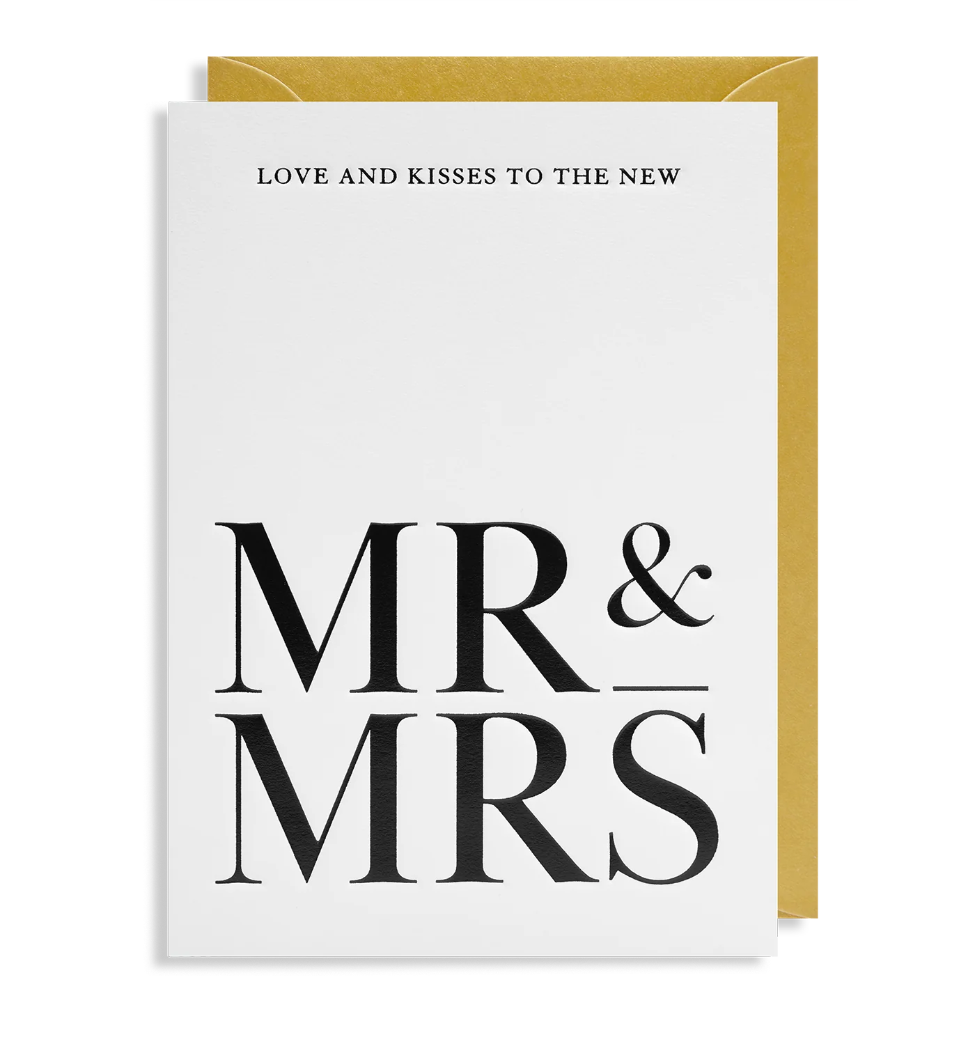 Love and Kisses to the New Mr & Mrs Wedding Card