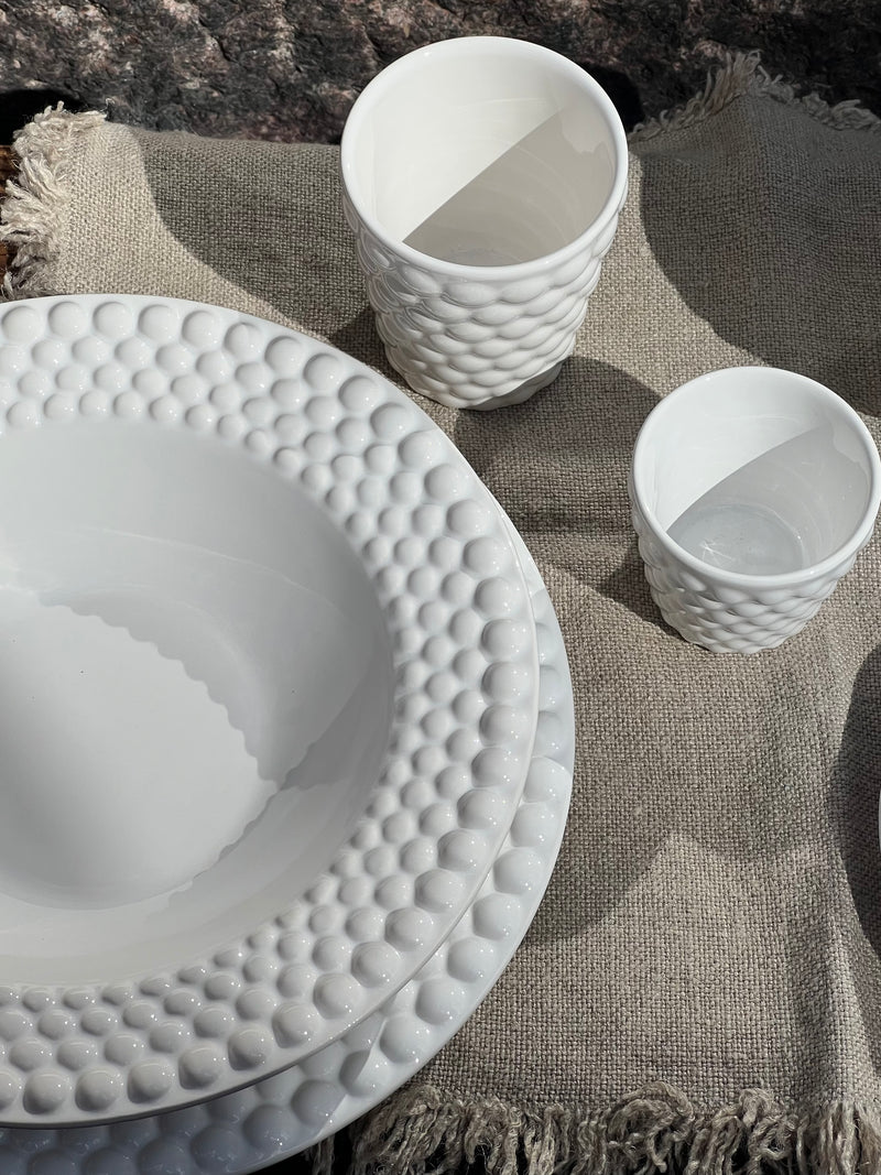 Bubbles dinner plate, white (28cm)