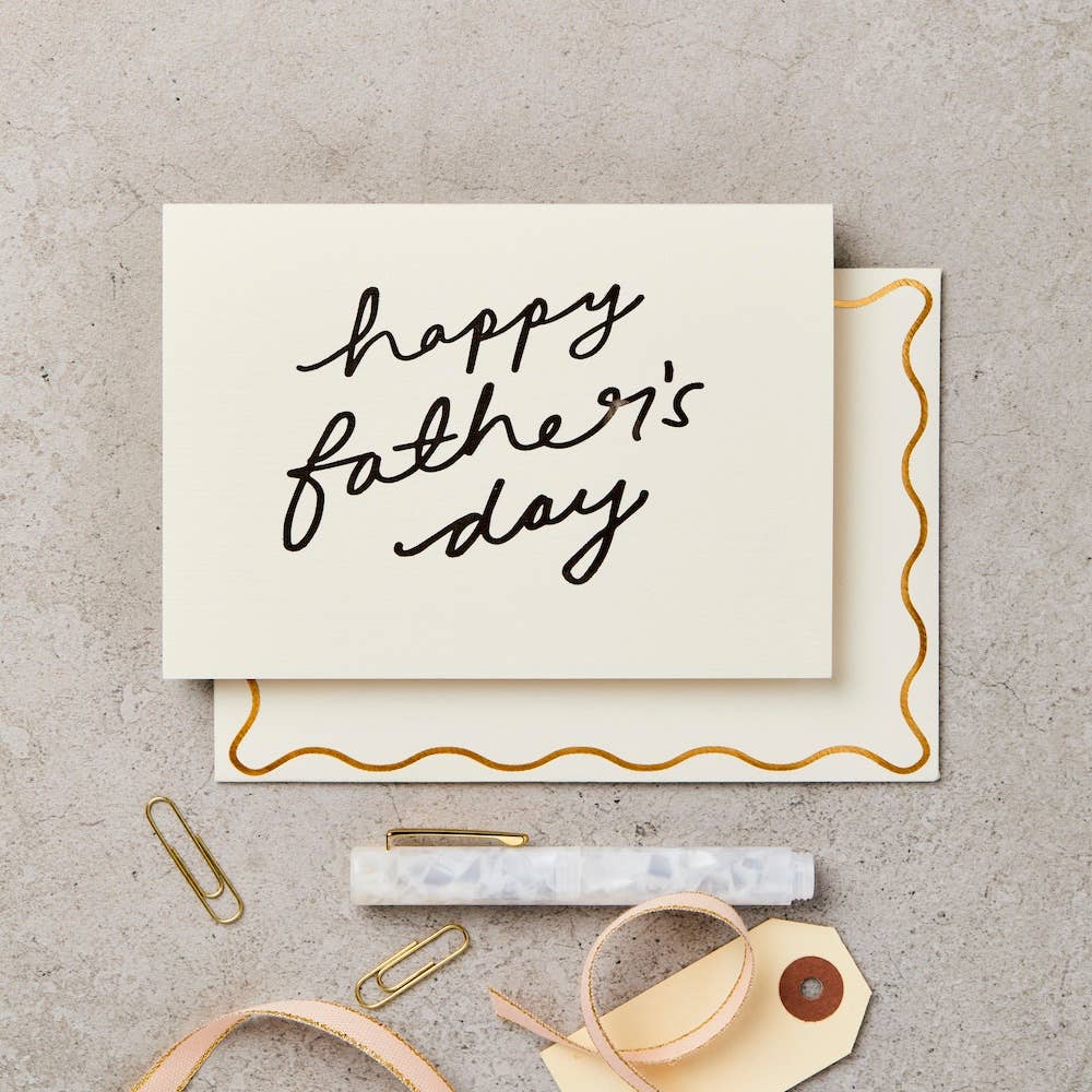 Happy father's day cursive father's day card