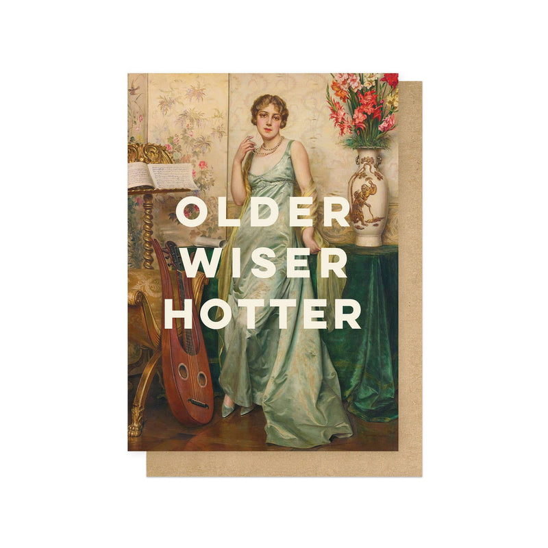 Older wiser hotter large birthday card