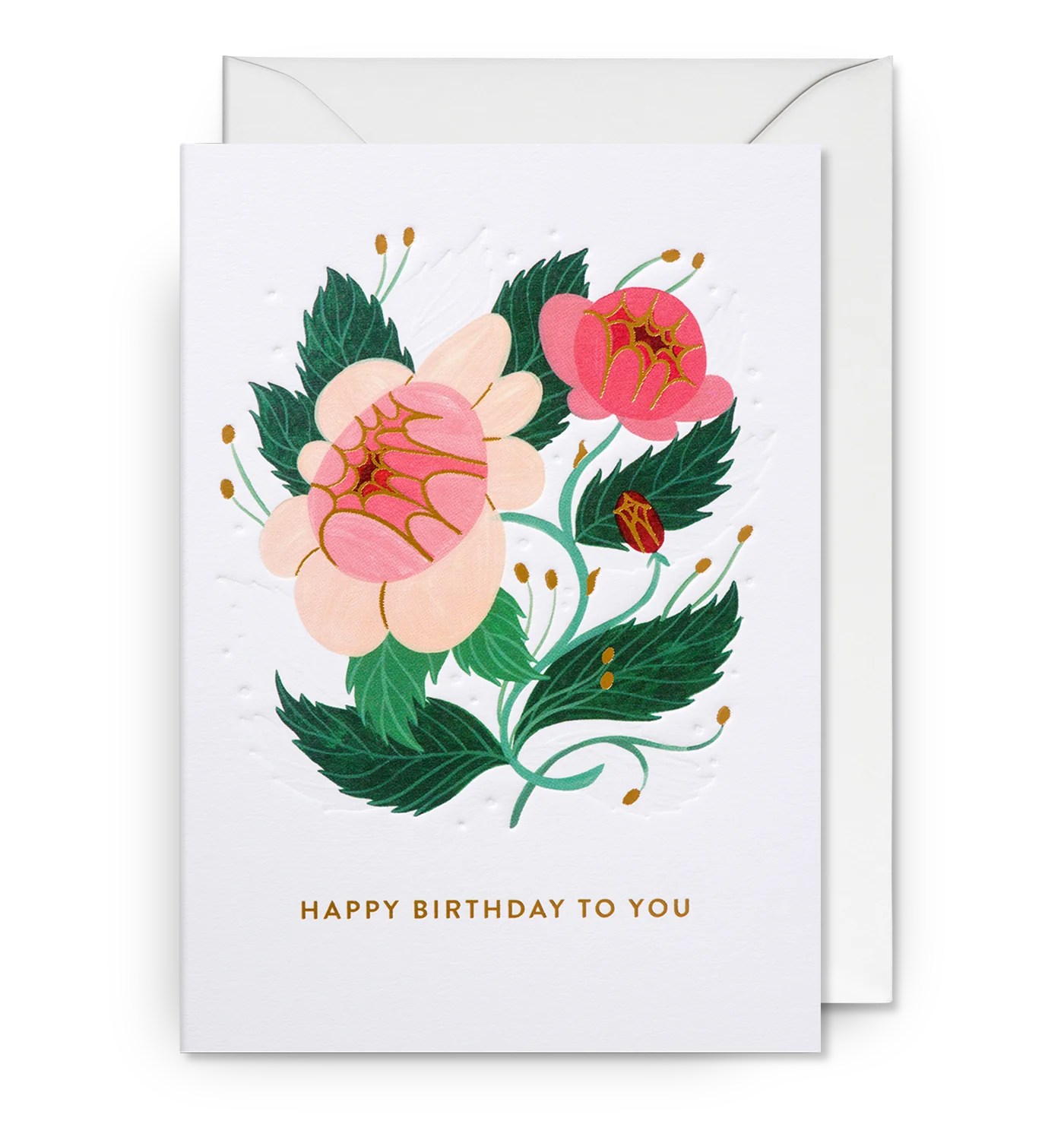 Pink Flowers Happy Birthday To You Birthday Card