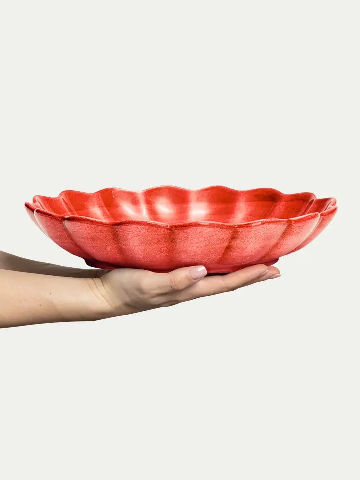 Oyster big bowl, red (31 cm)