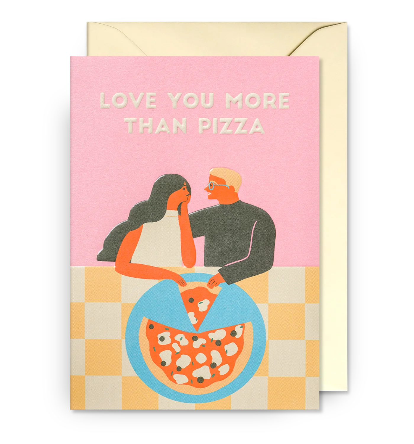 Love You More Than Pizza Love Card