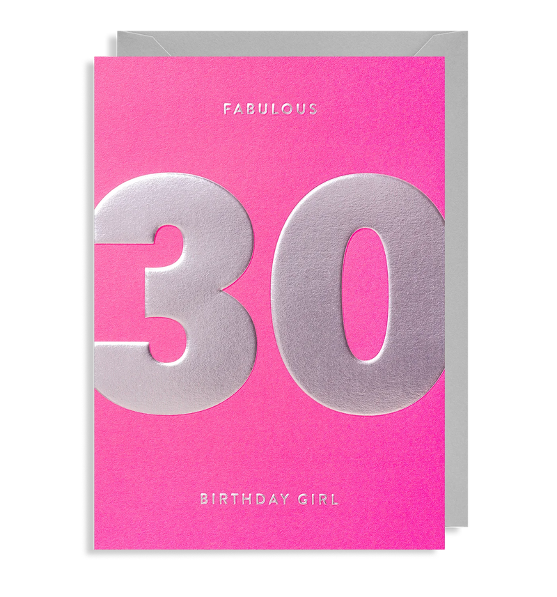 Fabulous 30 Birthday Girl Birthday Card