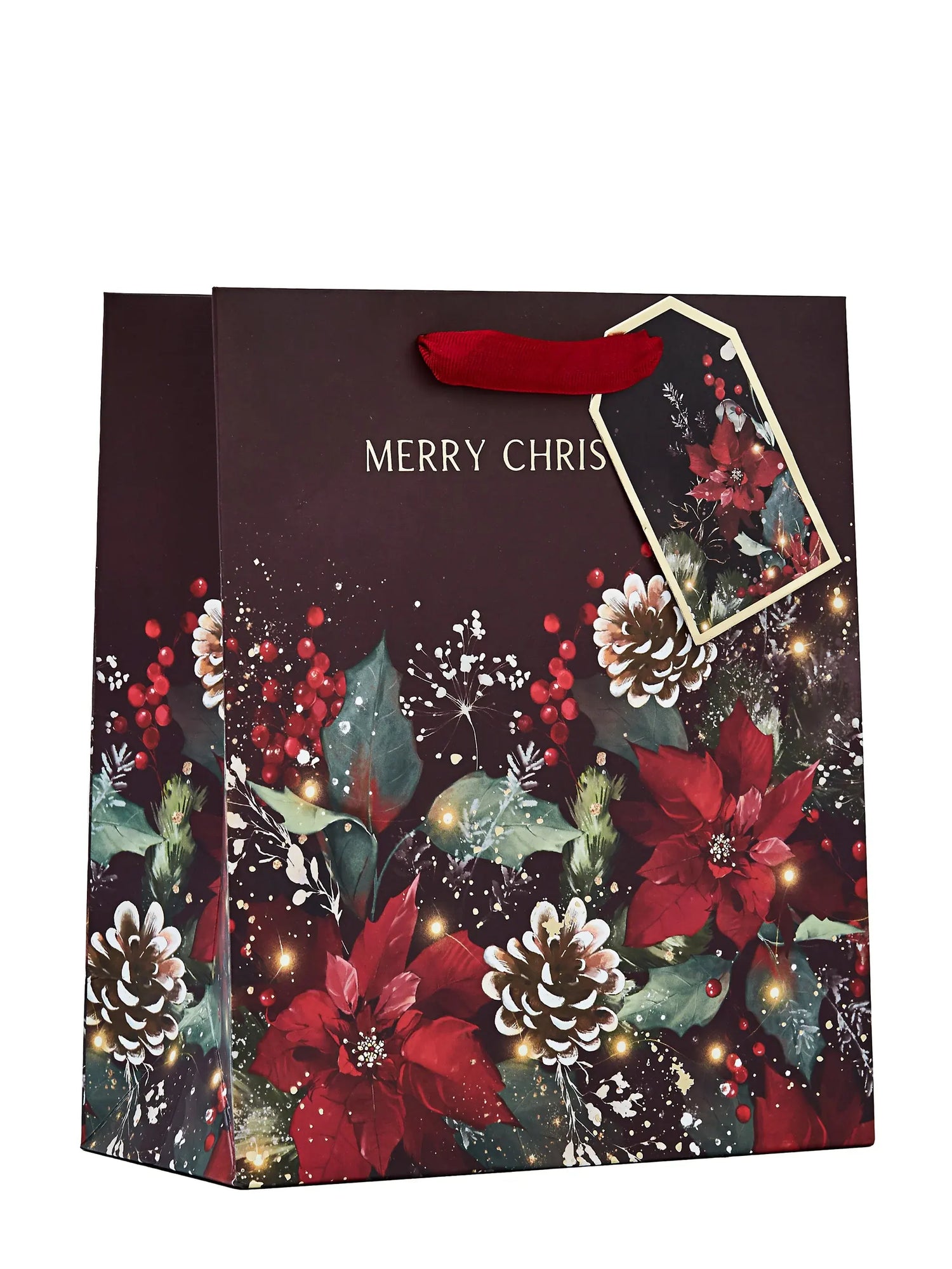 Christmas gift bag (M), Velvet Ruby