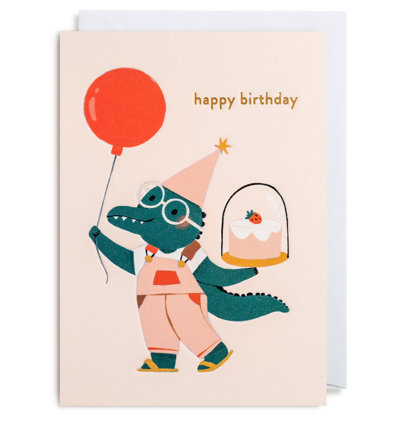 Party Crocodile, birthday card