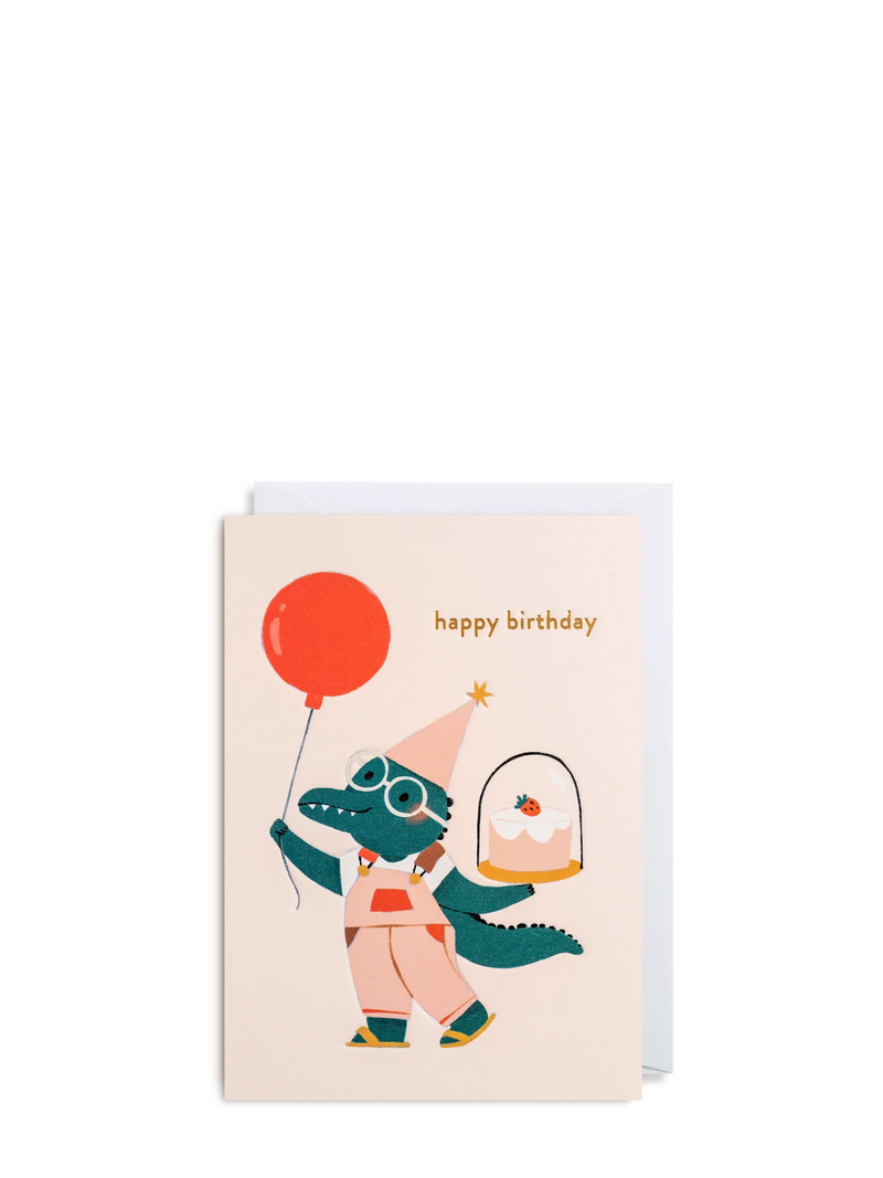 Party Crocodile, birthday card