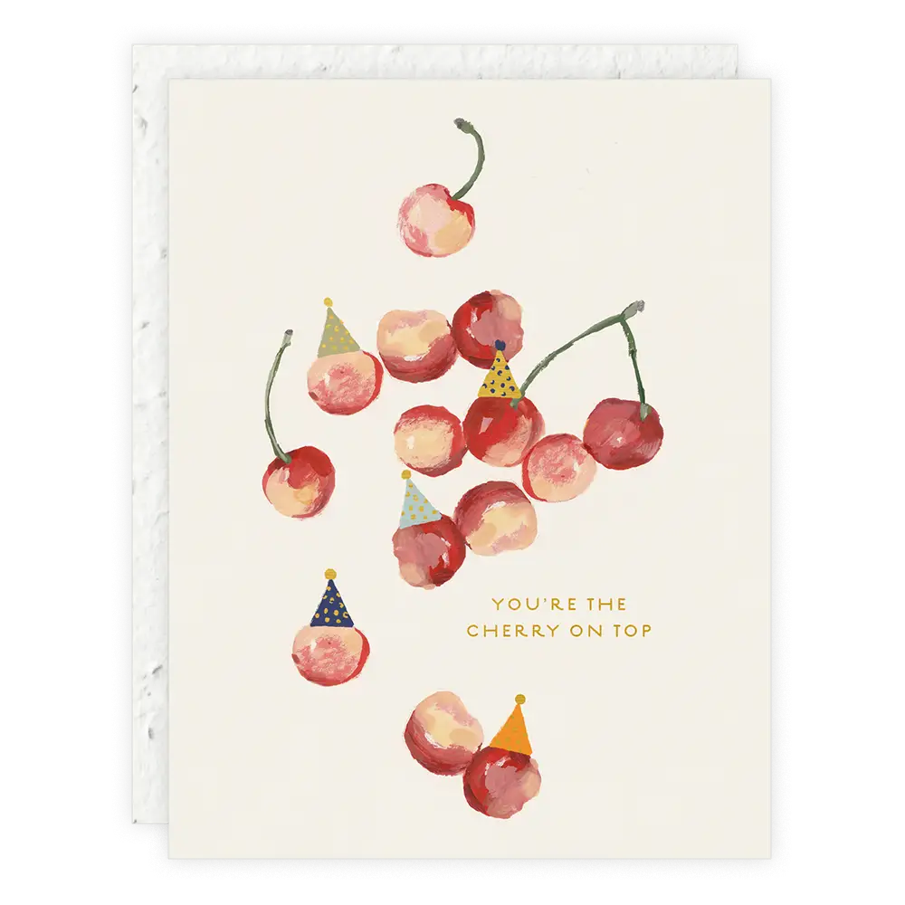 Cherry On Top - Birthday Card with plantable envelope