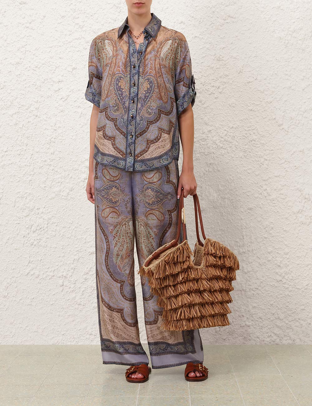 Wanderlust Short Sleeve Shirt, tapestry blue multi