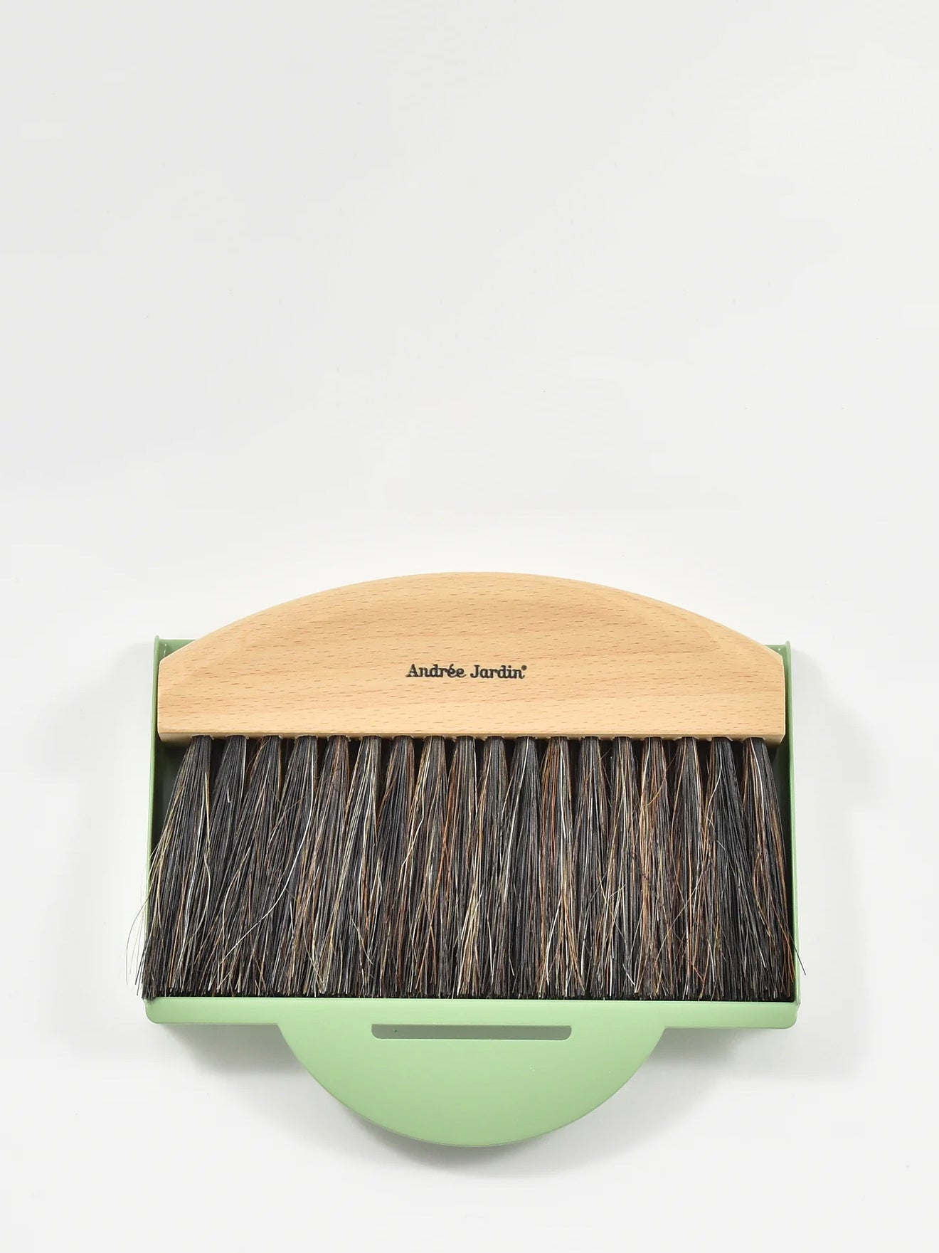 Table dustpan and brush set, sage green