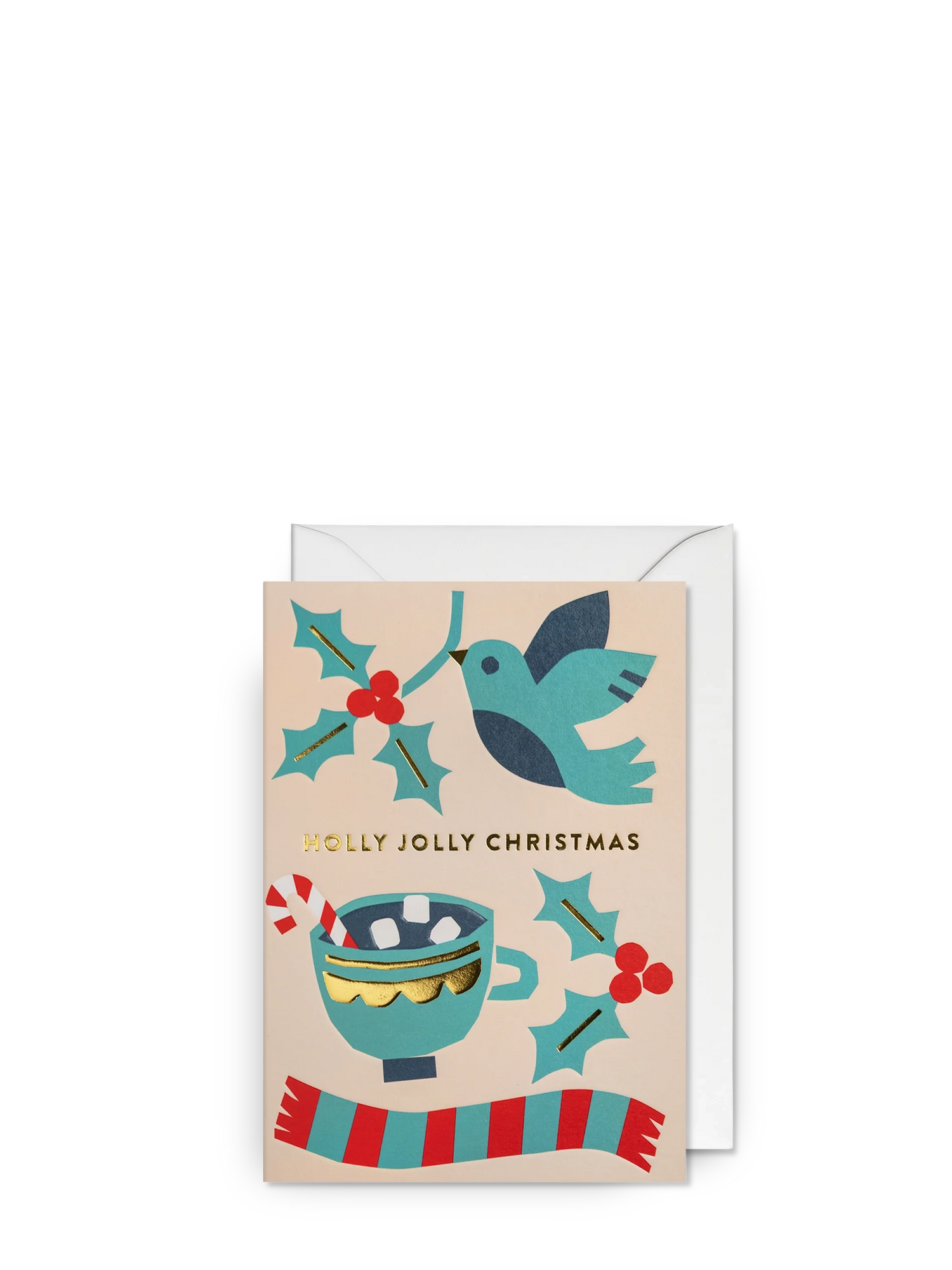 Holly Jolly Christmas Christmas card by Myriam Van Neste