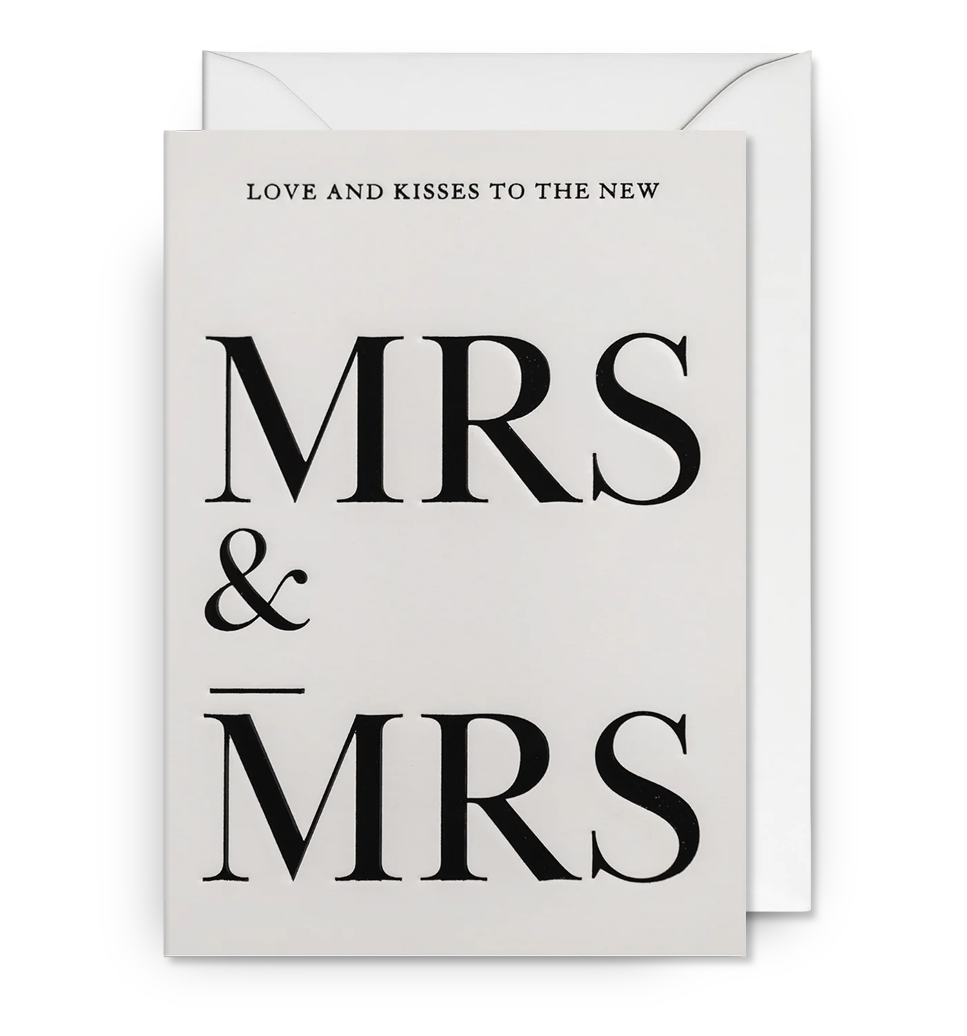 Love and Kisses to the New Mrs and Mrs Wedding Card