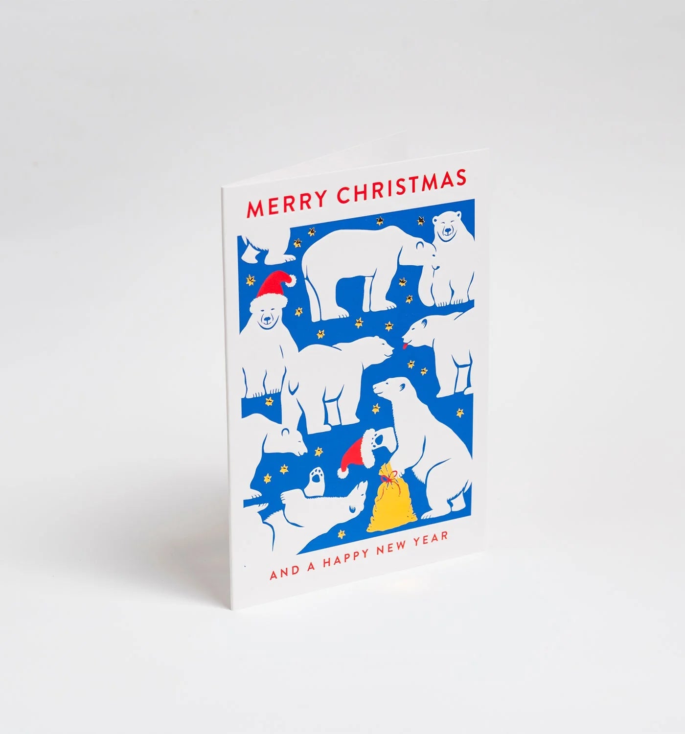 Festive Polar Bears Christmas Card