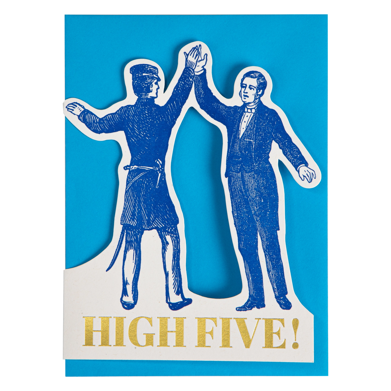 High five shaped greeting card