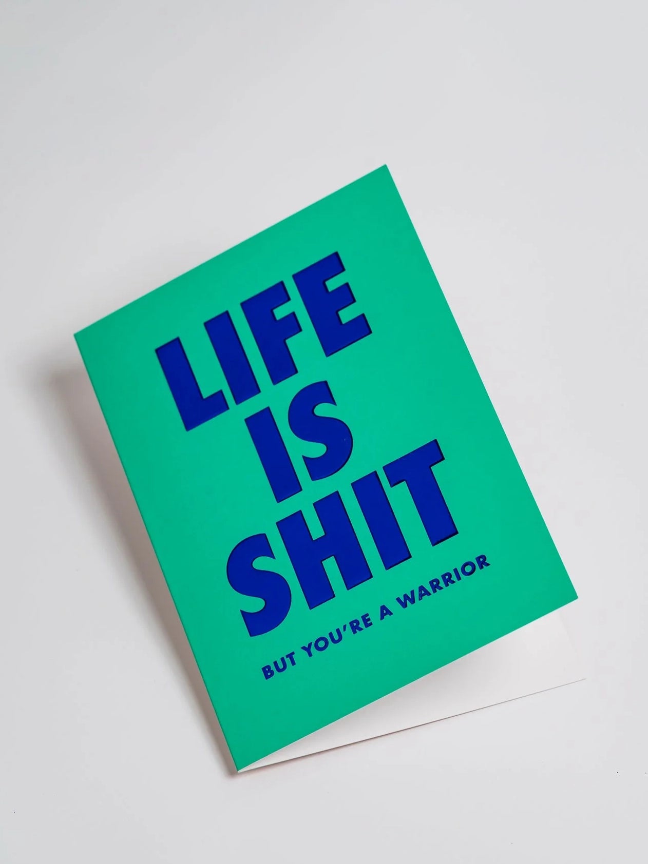 Life is Shit But You Are a Warrior Card by Postco