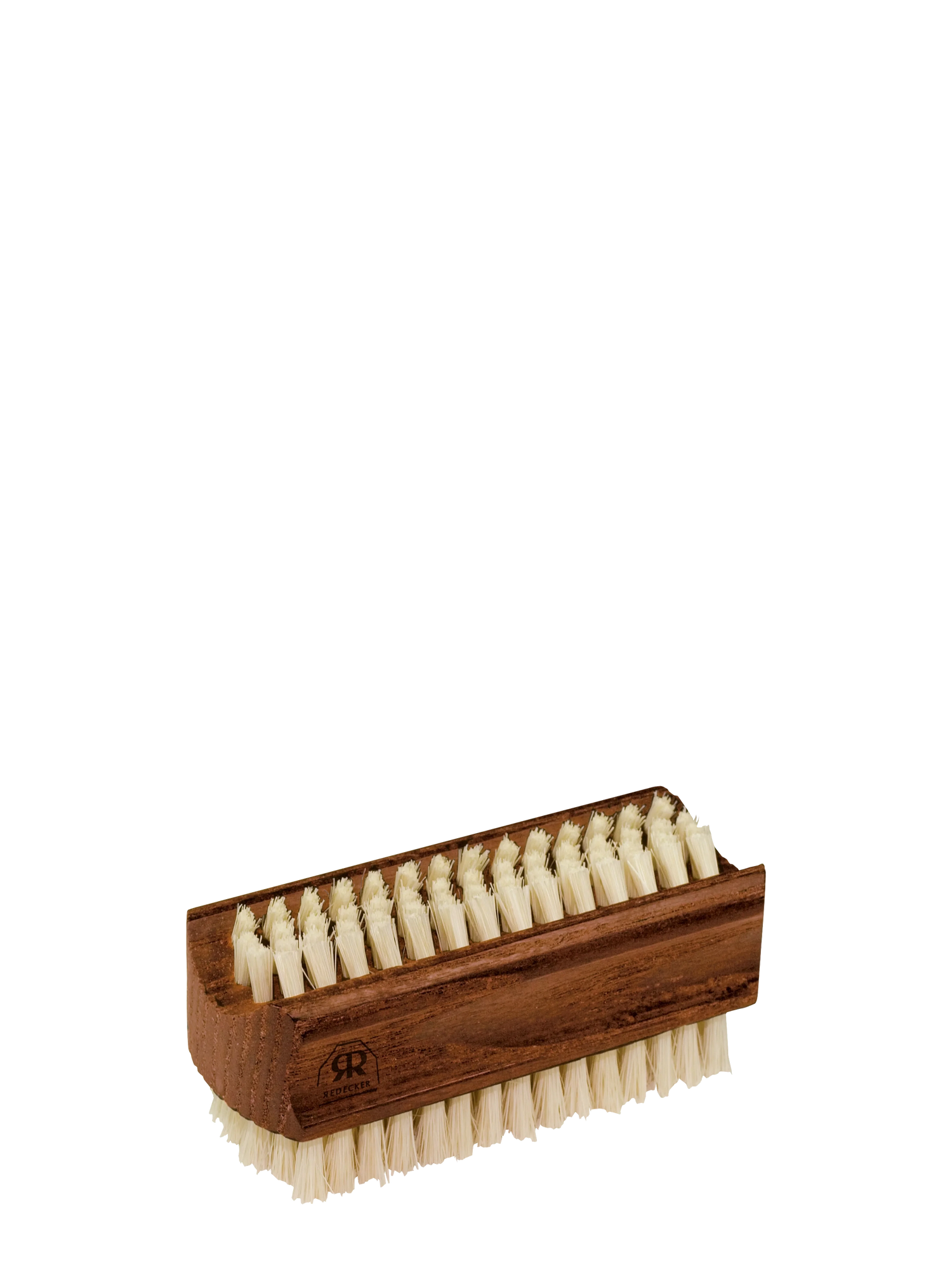 Dark thermowood nail brush, strong light bristle