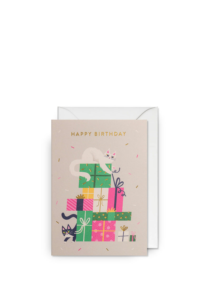 Cats presents, birthday card