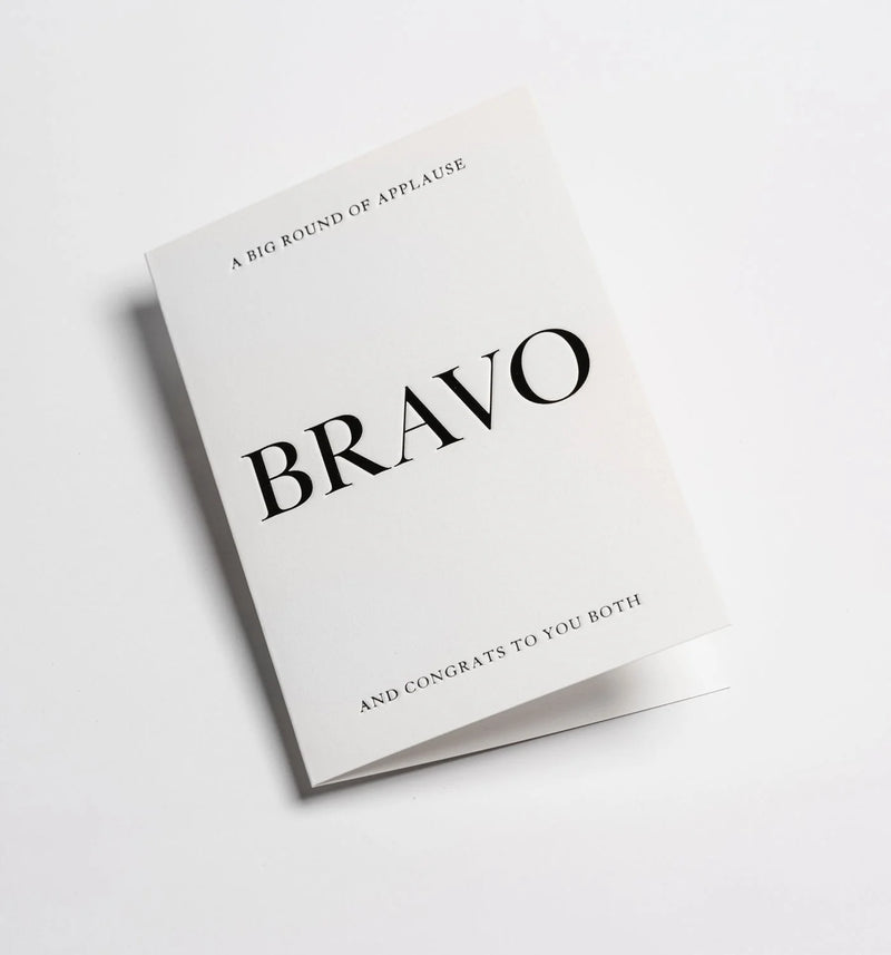 Bravo & big round of applause, wedding card