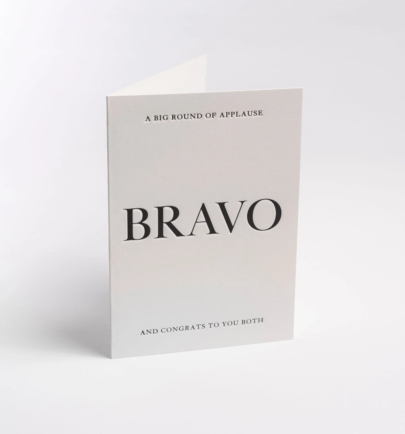 Bravo & big round of applause, wedding card