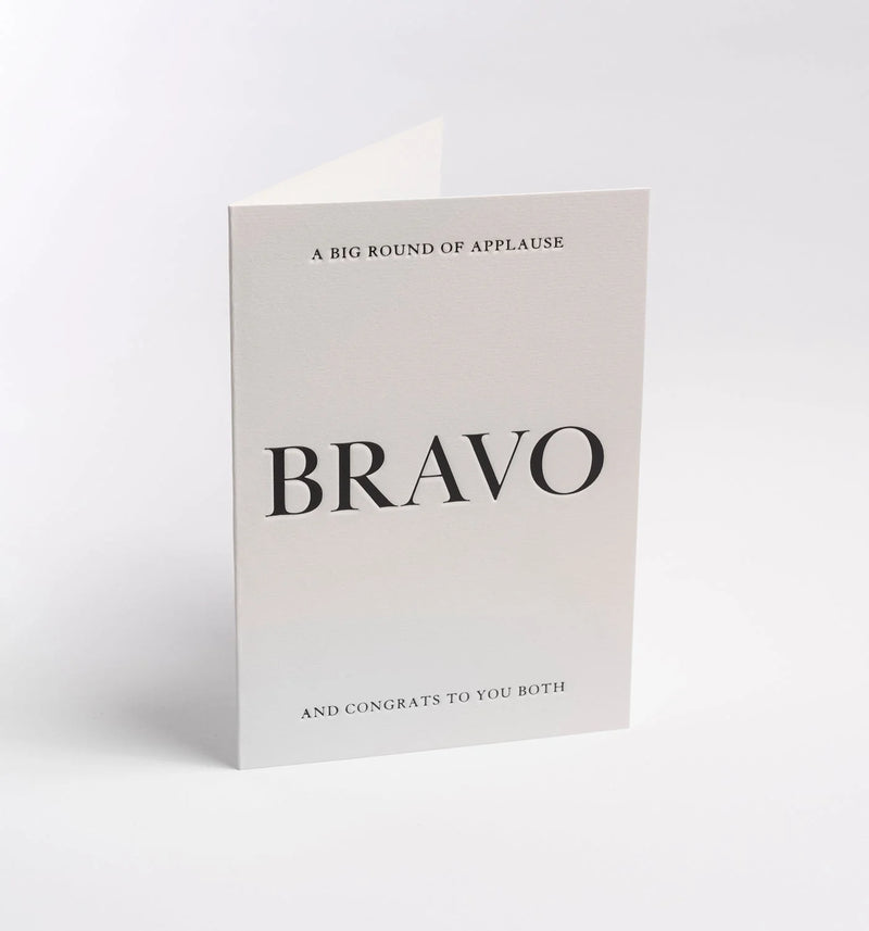 Bravo & big round of applause, wedding card
