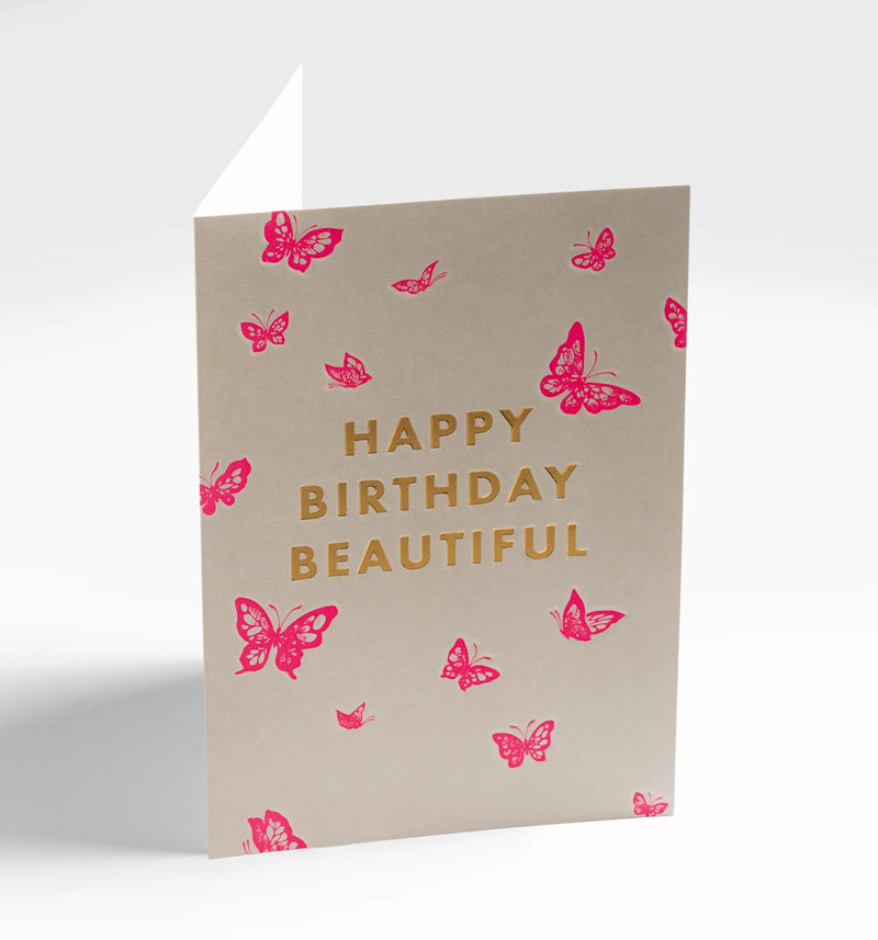 Butterfly beautiful birthday card