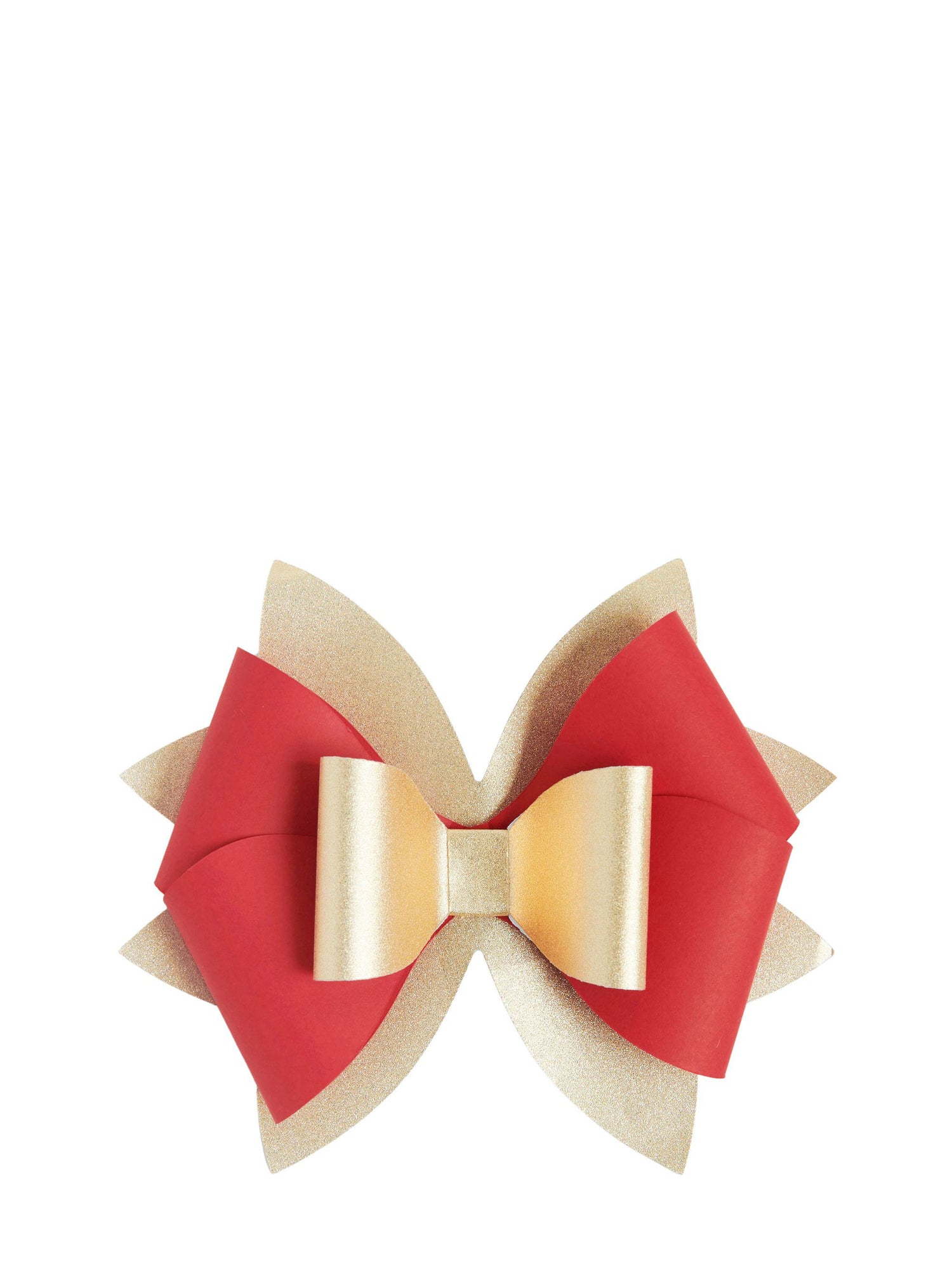 Paper bows, red/gold fsc mix (4pcs)