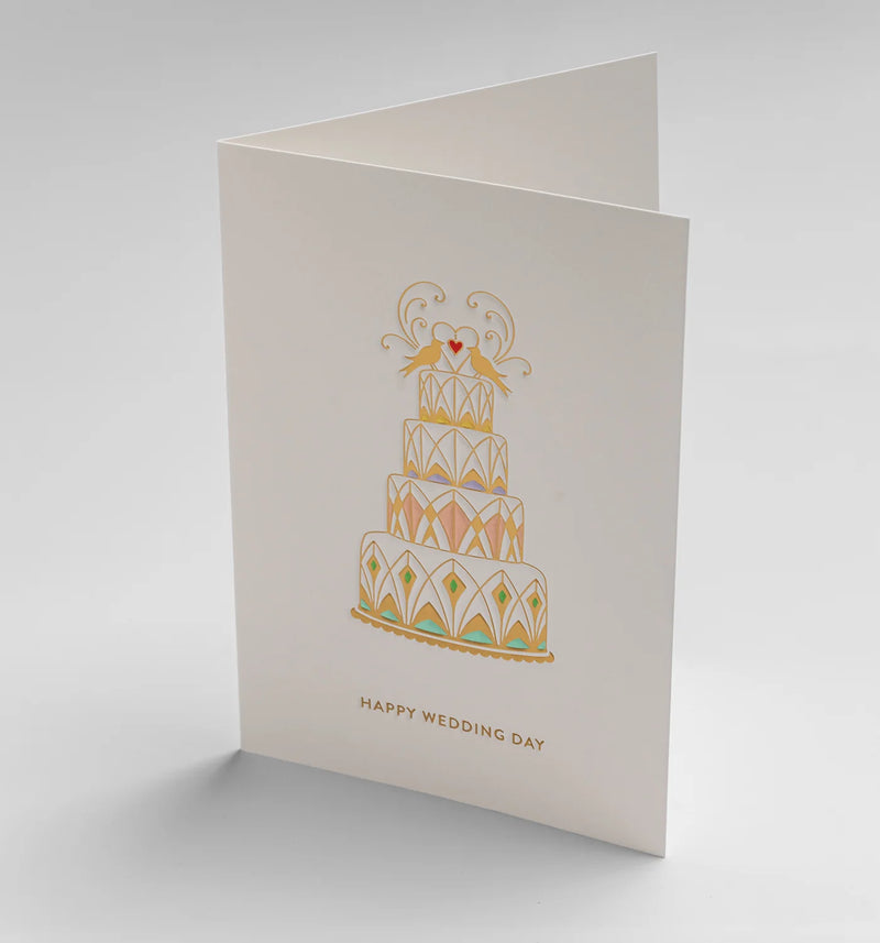 Decorative cake, wedding card