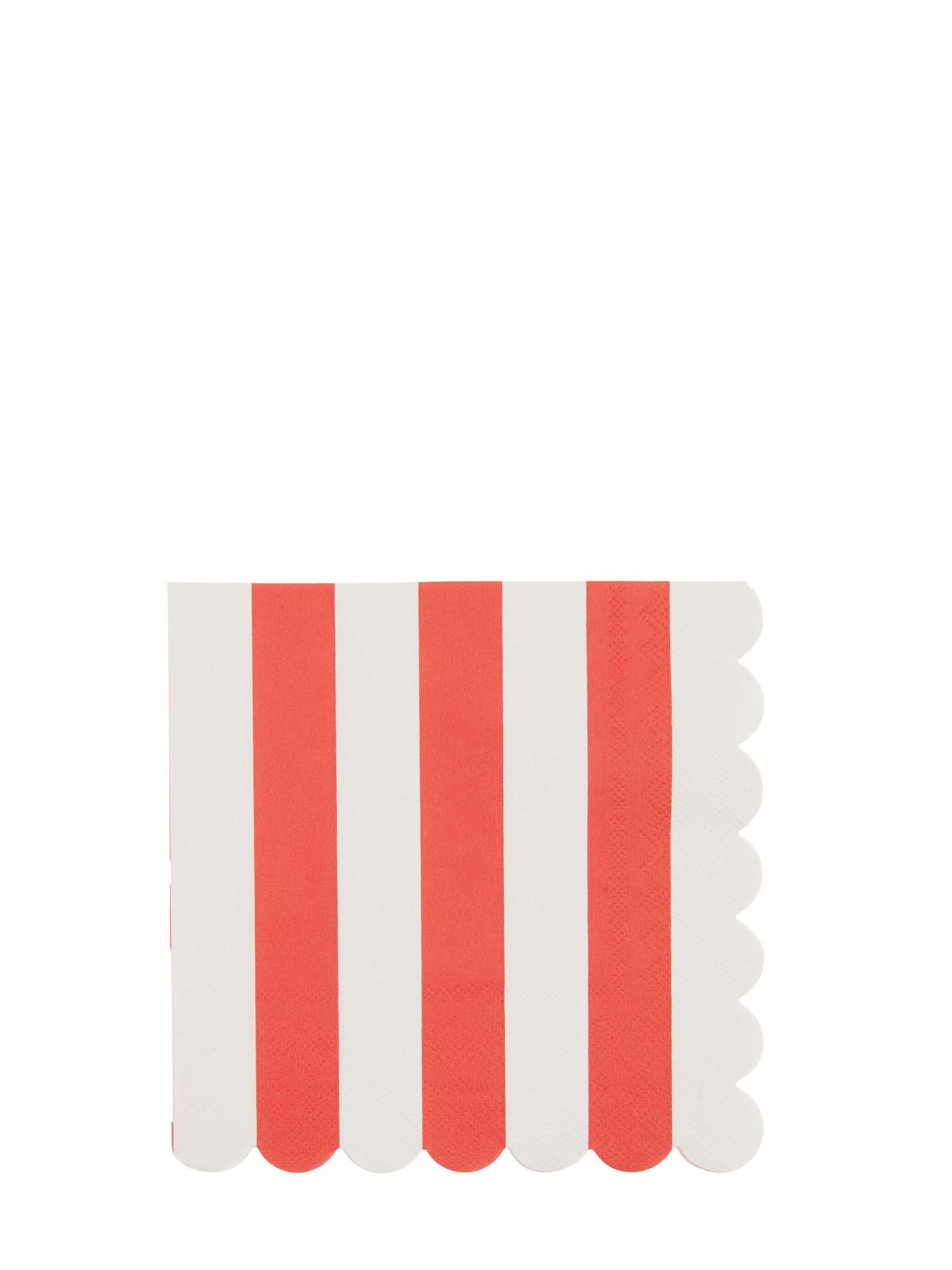 Napkins stripes, red/white, fsc mix