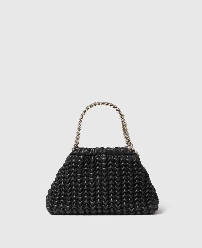 Falabella Mini Drawstring Bag Embroidery On Alter Mat, black