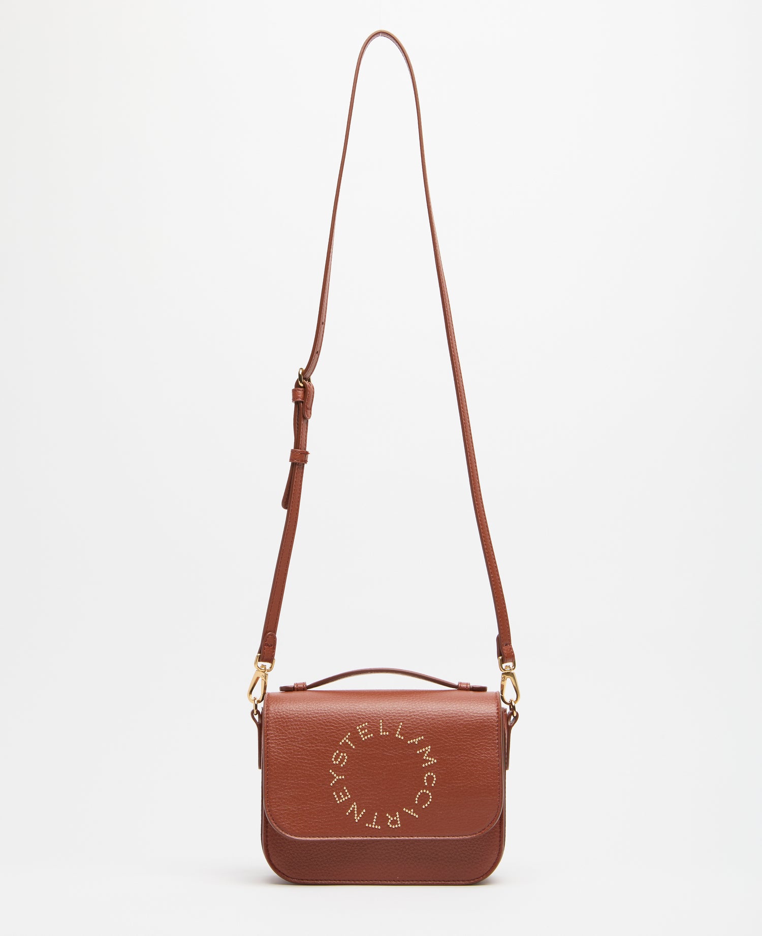Logo Flap Bag Studded Logo, auburn