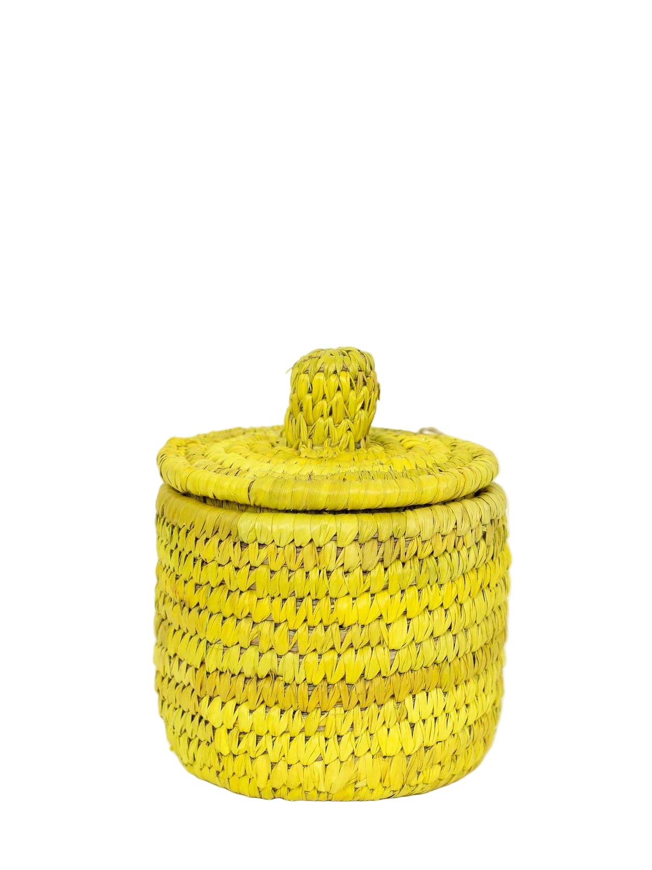 Palm color mini basket with lid, 4 colours