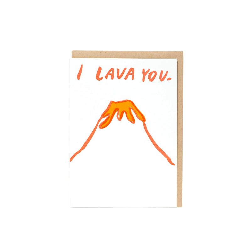 Lava you volcano love & friendship card